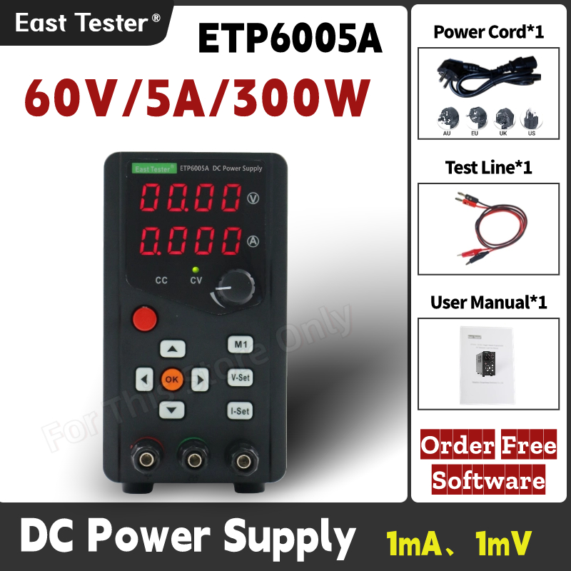 Etp6005a Hoge Efficiëntie Eenk - Programmable Dc Power Supply 60V 5A recensie en prijs
